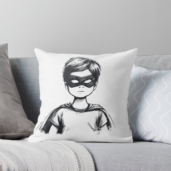 Item preview, Boy Wearing Hero mask, Sketch drawing designed and sold by GALAXY RACERS.