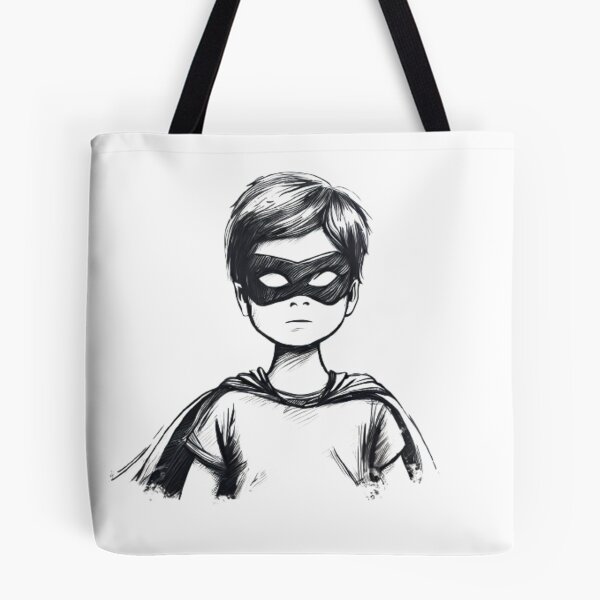 Item preview, Boy Wearing Hero mask, Sketch drawing designed and sold by GALAXY RACERS.