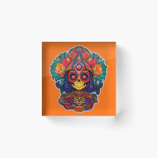 Item preview, Trippy Halloween Catrina: An Artistic Dive into the Macabre designed and sold by Mr.Psychedelia.