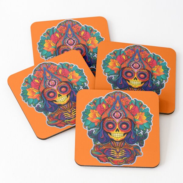 Item preview, Trippy Halloween Catrina: An Artistic Dive into the Macabre designed and sold by Mr.Psychedelia.