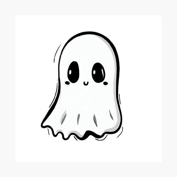 Item preview, Cute Ghost, Sketch drawing designed and sold by GALAXY RACERS.