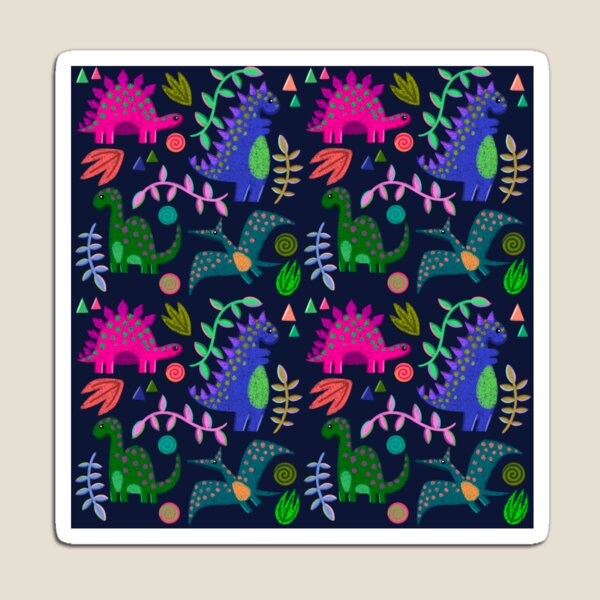 Item preview, Estampado de dinosaurios de colores designed and sold by ShropshireFox.