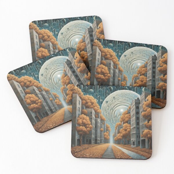 Item preview, Moonlight Autumn Leaves and Trees  in the City designed and sold by DigiDesignArt.