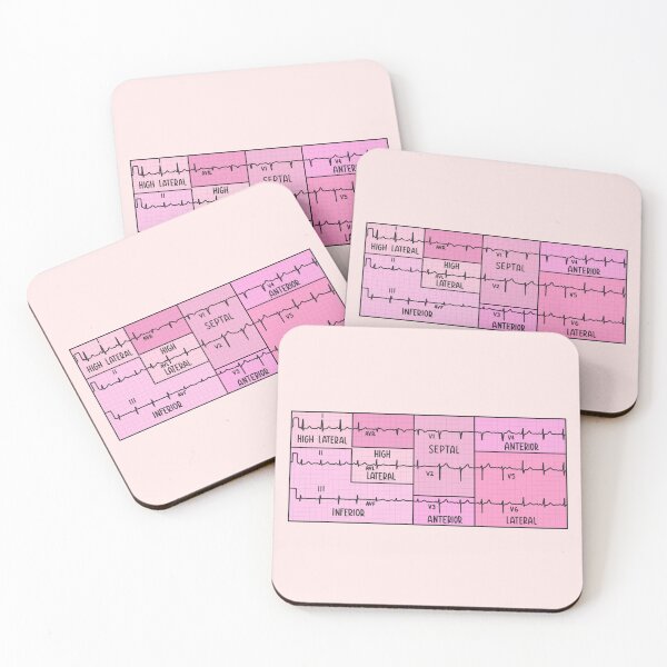 Item preview, Hand Drawn Electrocardiogram (ECG) Pink designed and sold by SofiaSava01.