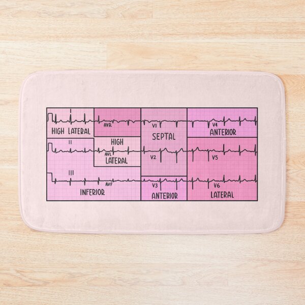 Item preview, Hand Drawn Electrocardiogram (ECG) Pink designed and sold by SofiaSava01.