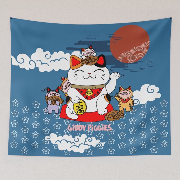 Item preview, Giddy Piggies With Lucky Cat designed and sold by Giddy Piggies.