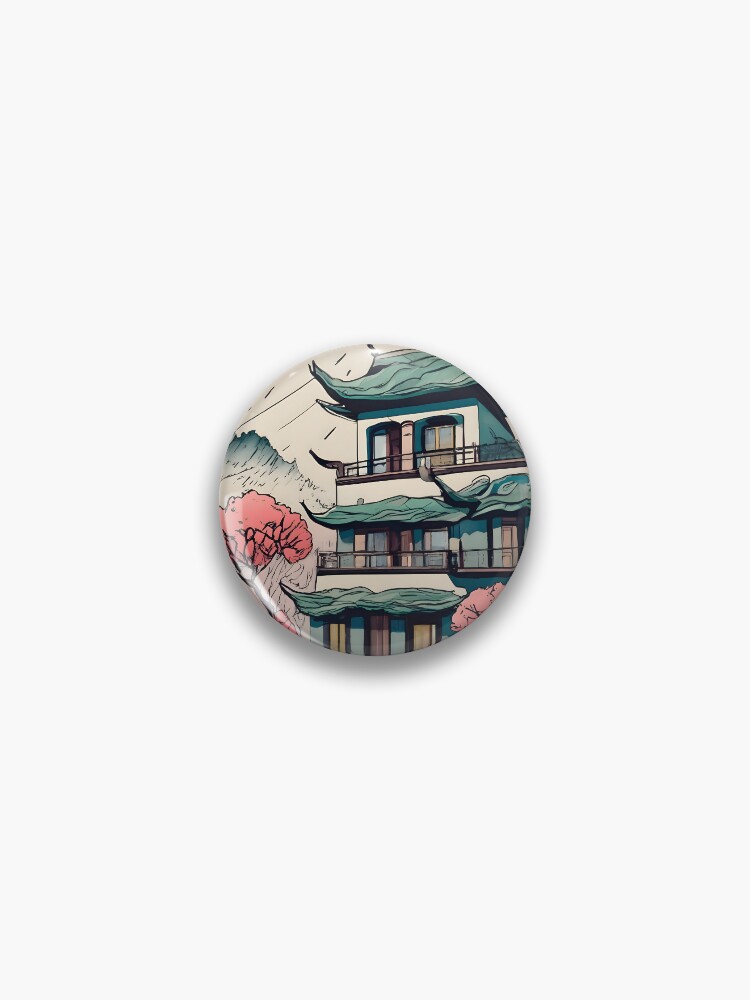 Thumbnail 1 of 3, Pin, Old Traditional Chinese house Siheyuan Drawing designed and sold by Patricks-Art.