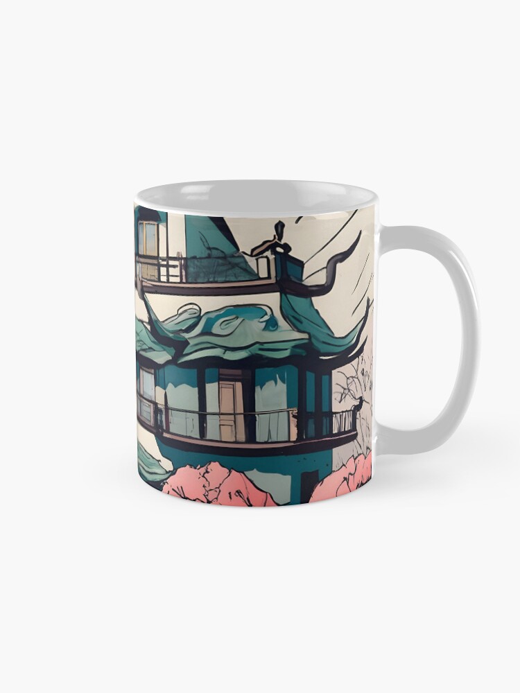 Thumbnail 5 of 6, Coffee Mug, Old Traditional Chinese house Siheyuan Drawing designed and sold by Patricks-Art.