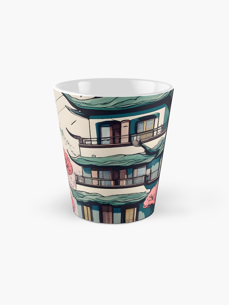 Thumbnail 2 of 4, Coffee Mug, Old Traditional Chinese house Siheyuan Drawing designed and sold by Patricks-Art.