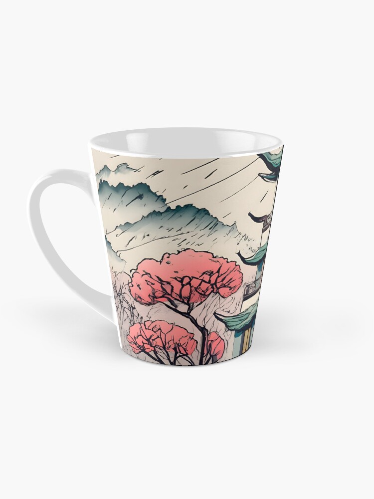 Thumbnail 3 of 4, Coffee Mug, Old Traditional Chinese house Siheyuan Drawing designed and sold by Patricks-Art.