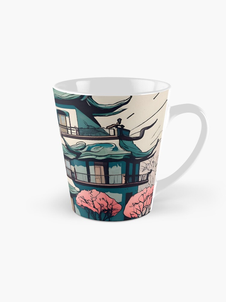 Thumbnail 1 of 4, Coffee Mug, Old Traditional Chinese house Siheyuan Drawing designed and sold by Patricks-Art.