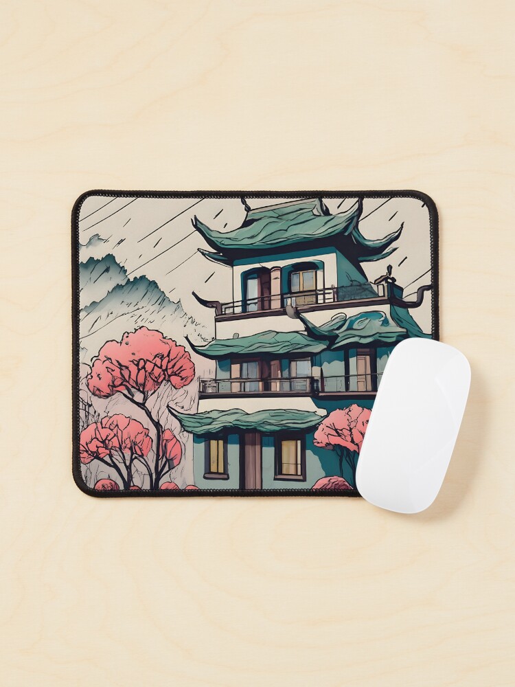 Thumbnail 1 of 5, Mouse Pad, Old Traditional Chinese house Siheyuan Drawing designed and sold by Patricks-Art.