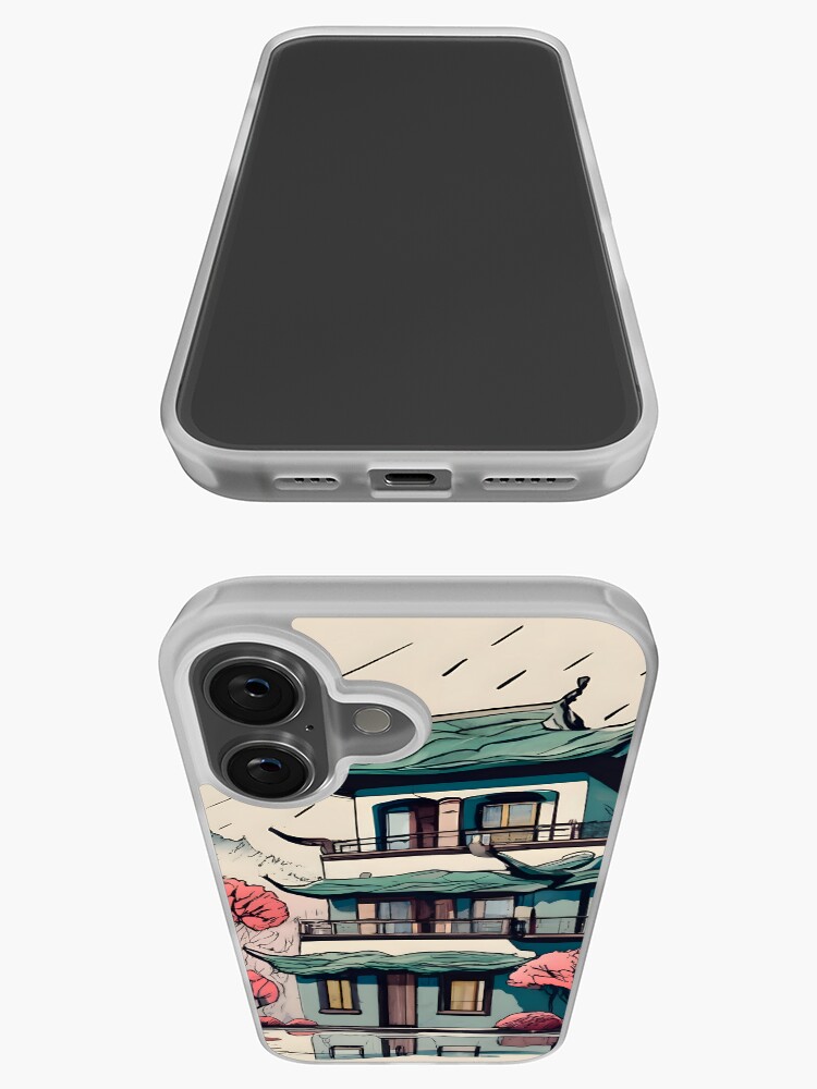 Thumbnail 3 of 5, iPhone Case, Old Traditional Chinese house Siheyuan Drawing designed and sold by Patricks-Art.