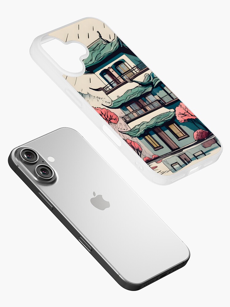 Thumbnail 2 of 5, iPhone Case, Old Traditional Chinese house Siheyuan Drawing designed and sold by Patricks-Art.