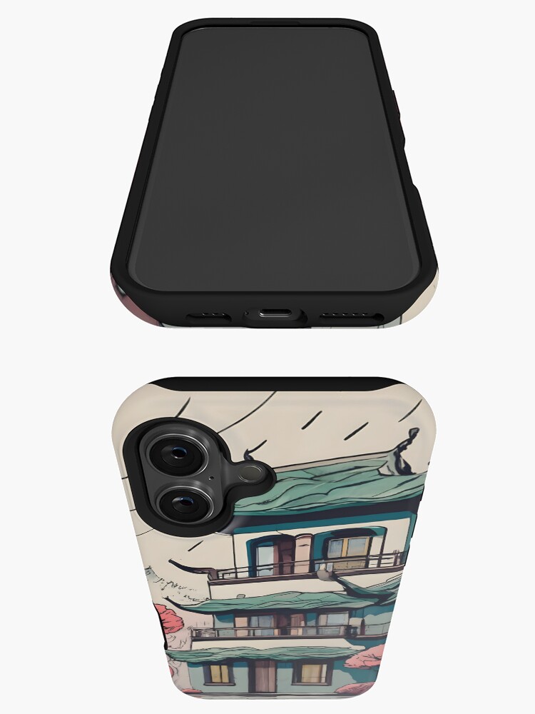 Thumbnail 3 of 4, iPhone Case, Old Traditional Chinese house Siheyuan Drawing designed and sold by Patricks-Art.