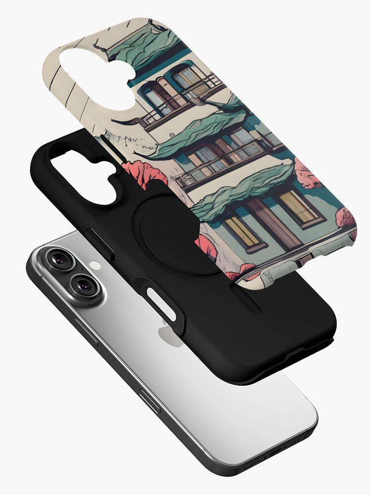 Thumbnail 2 of 4, iPhone Case, Old Traditional Chinese house Siheyuan Drawing designed and sold by Patricks-Art.