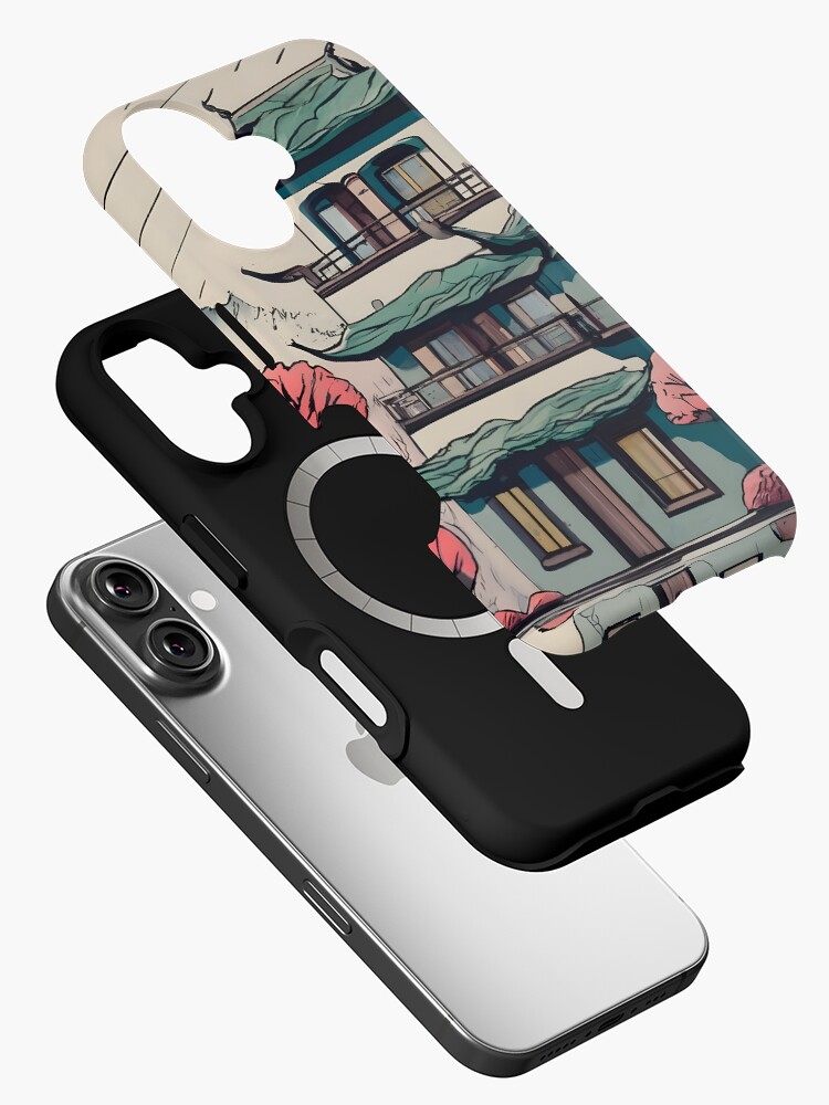 Thumbnail 2 of 4, iPhone Case, Old Traditional Chinese house Siheyuan Drawing designed and sold by Patricks-Art.