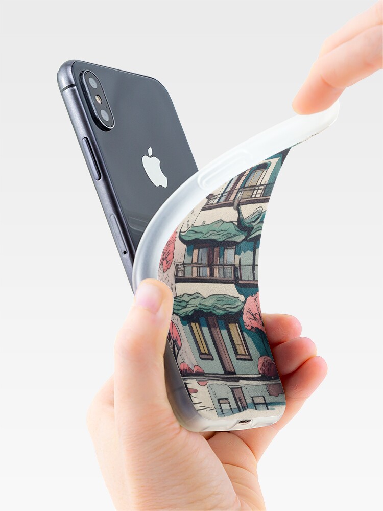 Thumbnail 4 of 5, iPhone Case, Old Traditional Chinese house Siheyuan Drawing designed and sold by Patricks-Art.