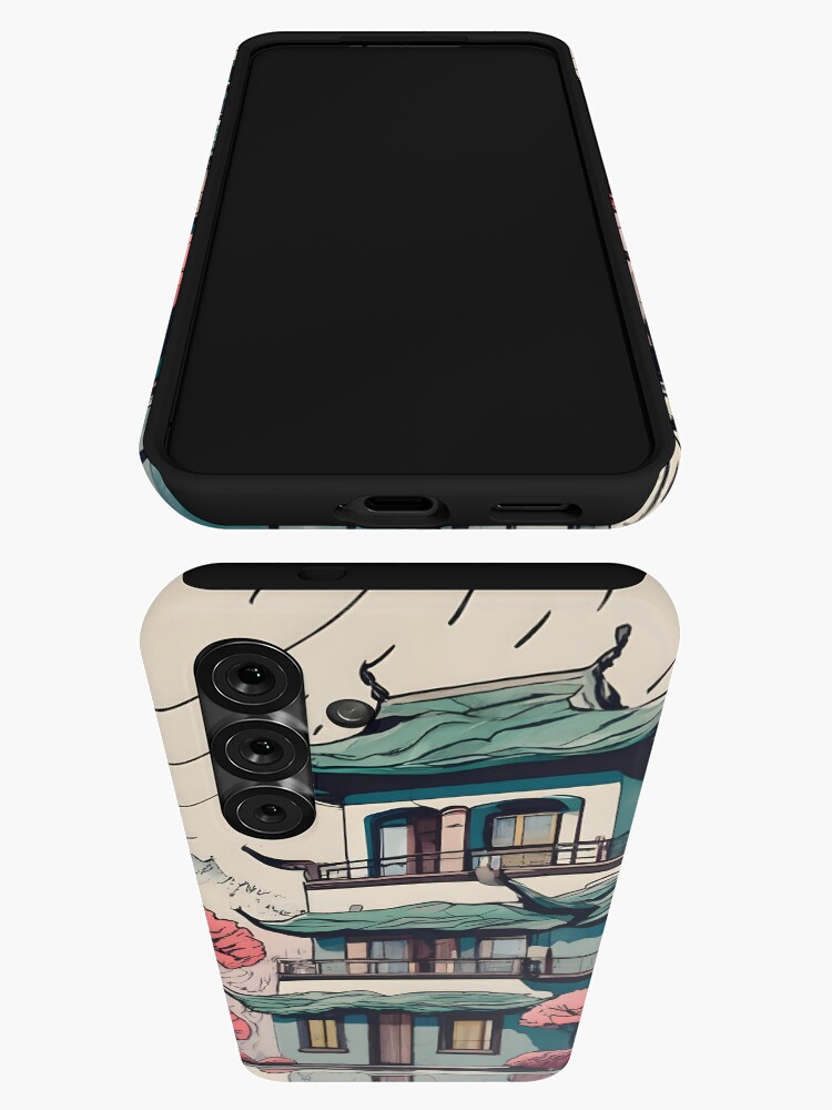 Thumbnail 3 of 4, Samsung Galaxy Phone Case, Old Traditional Chinese house Siheyuan Drawing designed and sold by Patricks-Art.