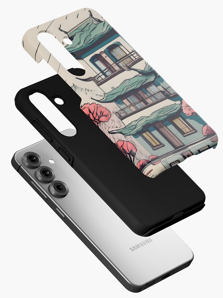 Thumbnail 2 of 4, Samsung Galaxy Phone Case, Old Traditional Chinese house Siheyuan Drawing designed and sold by Patricks-Art.