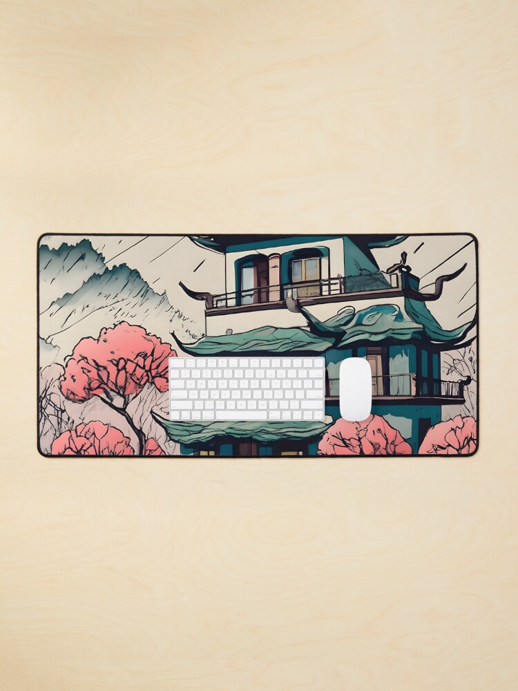 Thumbnail 1 of 5, Mouse Pad, Old Traditional Chinese house Siheyuan Drawing designed and sold by Patricks-Art.