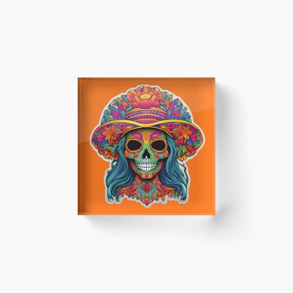 Item preview, Psychedelic Catrina Portrait: An Otherworldly Halloween Treat designed and sold by Mr.Psychedelia.