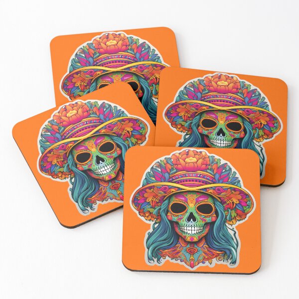 Item preview, Psychedelic Catrina Portrait: An Otherworldly Halloween Treat designed and sold by Mr.Psychedelia.