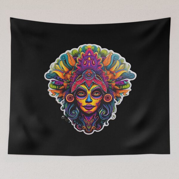 Item preview, Psychedelic Mexican Catrina Reimagined designed and sold by Mr.Psychedelia.