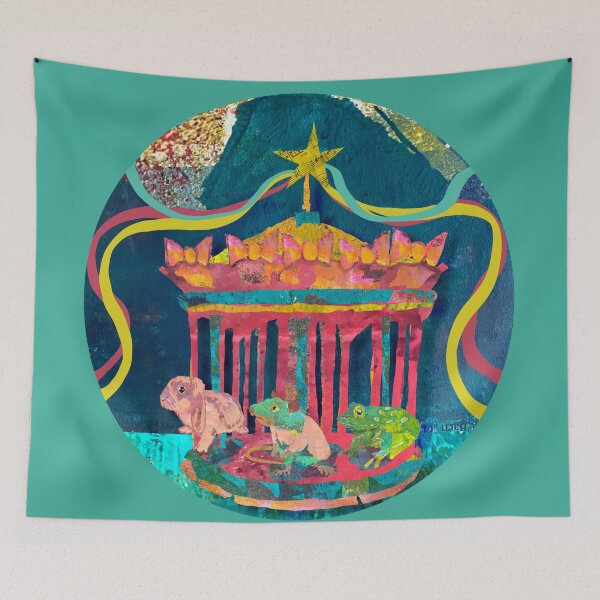 Item preview, Small Animals Carousel Rainbow Ribbons designed and sold by ginaisarty.