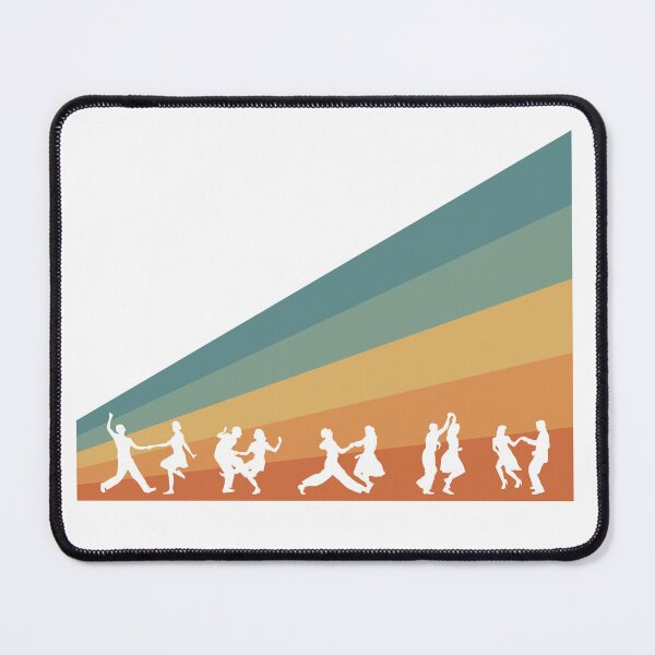 Item preview, Lindy Hop Dance: Retro Lines Vintage Asymmetrical  designed and sold by toadsandtoast.