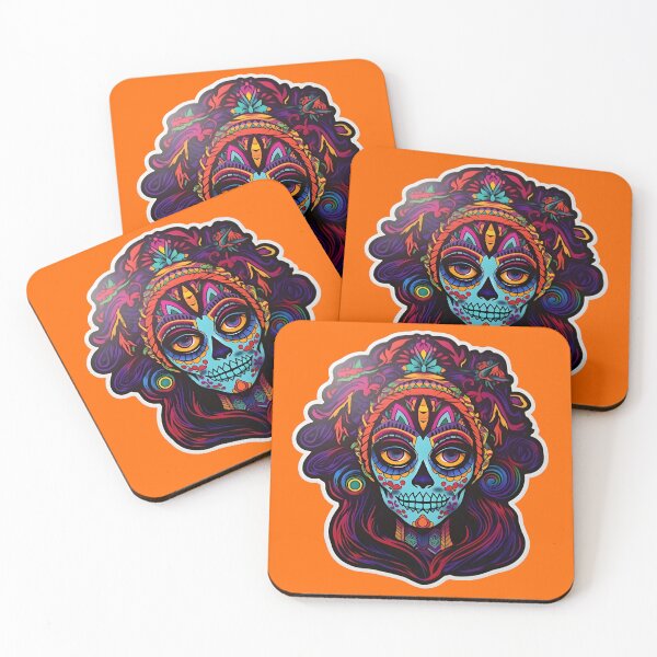 Item preview, Neon Nightmare Catrina: Psychedelic Halloween designed and sold by Mr.Psychedelia.