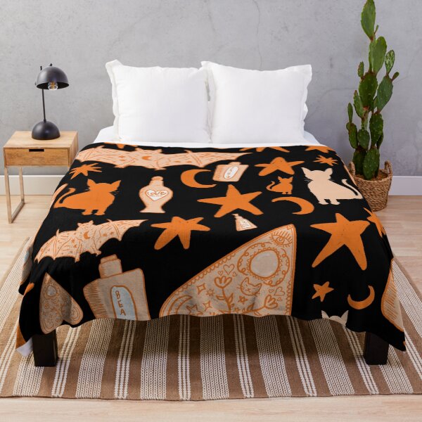 Item preview, Halloween Doodles, Orange over Black designed and sold by Daydreamer Alley.