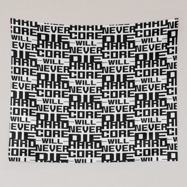Item preview, HARDCORE WILL NEVER DIE (Black) designed and sold by P3DROCARNITAS.