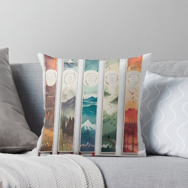 Item preview, Willing To Discuss Books, Nature-inspired Bookmarks with Inspirational Quotes designed and sold by alaa-mously.