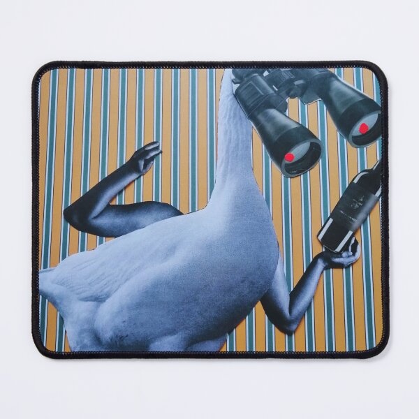 Item preview, Collage Art by Katarzyna Zachtej - duck with binoculars designed and sold by pracovniakejzi.