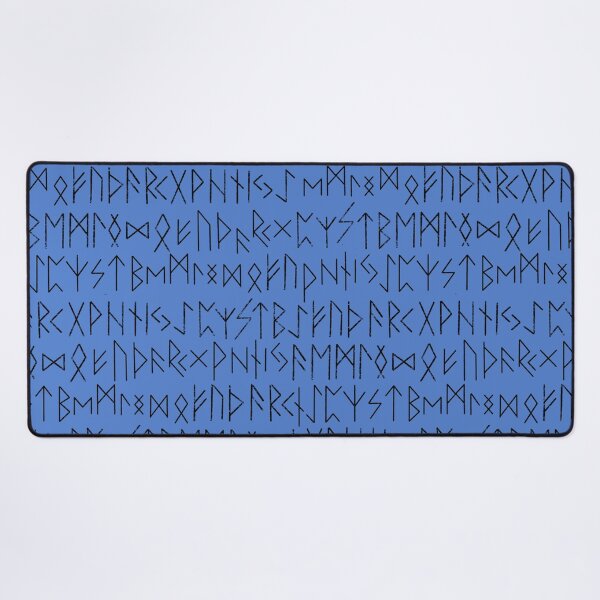 Item preview, Elder Futhark Norse Runes Pattern - Blue and Black designed and sold by AllRyeTea.