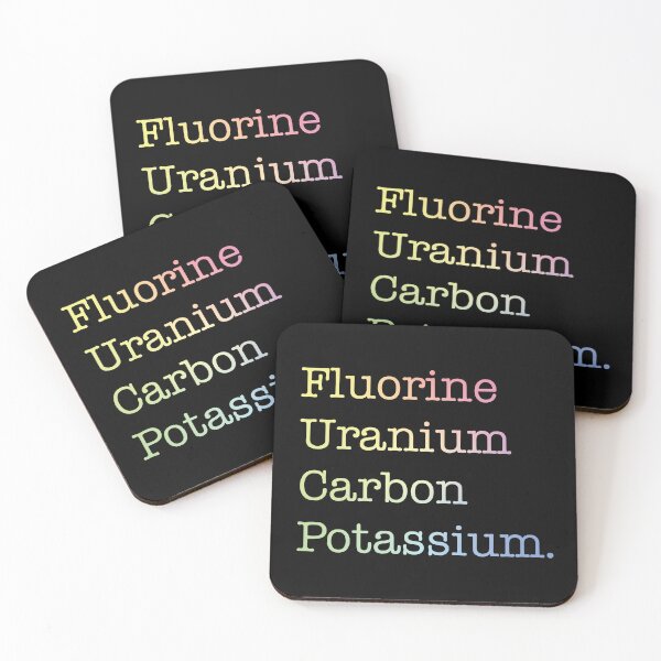 Item preview, Fluorine, Uranium, Carbon And Potassium designed and sold by ScienceCorner.