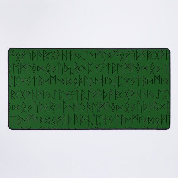 Item preview, Elder Futhark Norse Runes Pattern - Green and Black designed and sold by AllRyeTea.