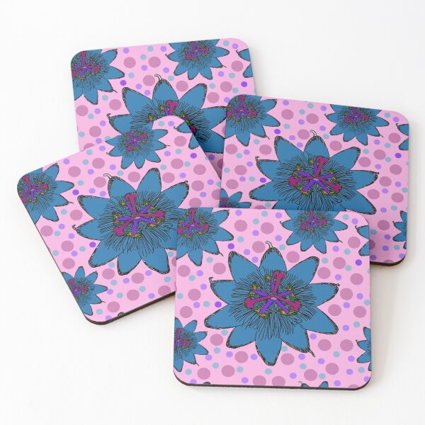 Item preview, Passion flowers amongst polka dots designed and sold by Glory-Bee.