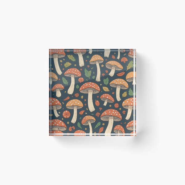 Item preview, Autumn's Charm: Fall Mushroom Pattern designed and sold by TheHandanShop.