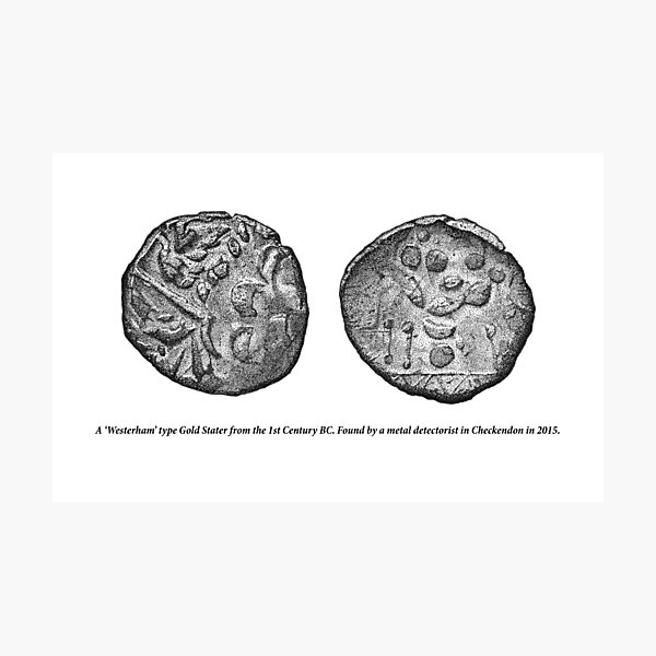 Item preview, Hand Drawn Iron Age Coin designed and sold by Kroka-Thurston.