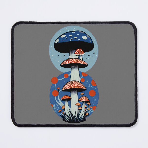 Item preview, Cottage-core Mushroom Toadstool - Cosmic Fly agaric - Blue and Red designed and sold by Mitch616Art.