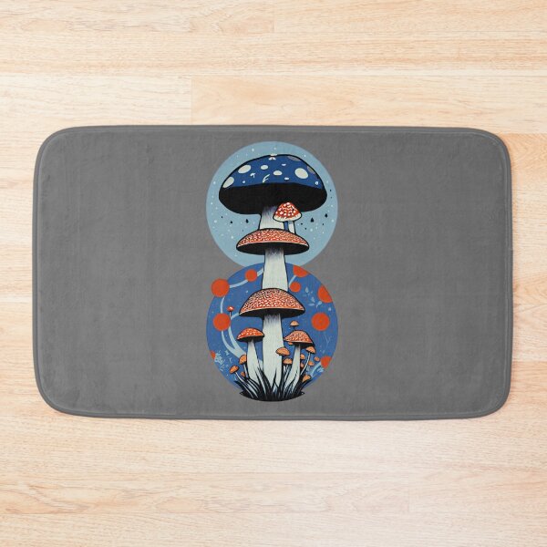 Item preview, Cottage-core Mushroom Toadstool - Cosmic Fly agaric - Blue and Red designed and sold by Mitch616Art.