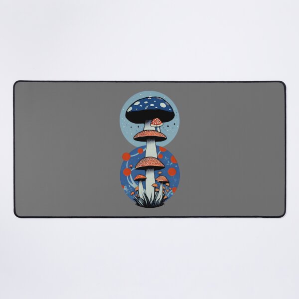 Item preview, Cottage-core Mushroom Toadstool - Cosmic Fly agaric - Blue and Red designed and sold by Mitch616Art.