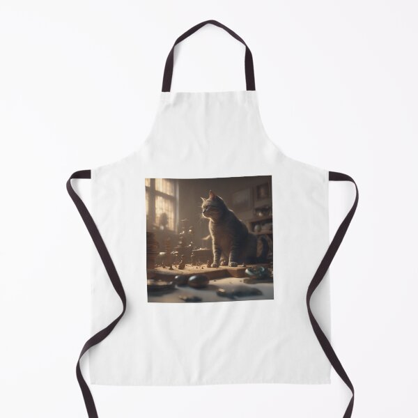 Item preview, The cat is playing a chess designed and sold by Vanicaa.