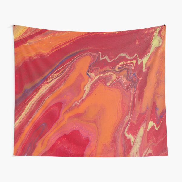 Sunset Geode Acrylic Painting Tapestry
