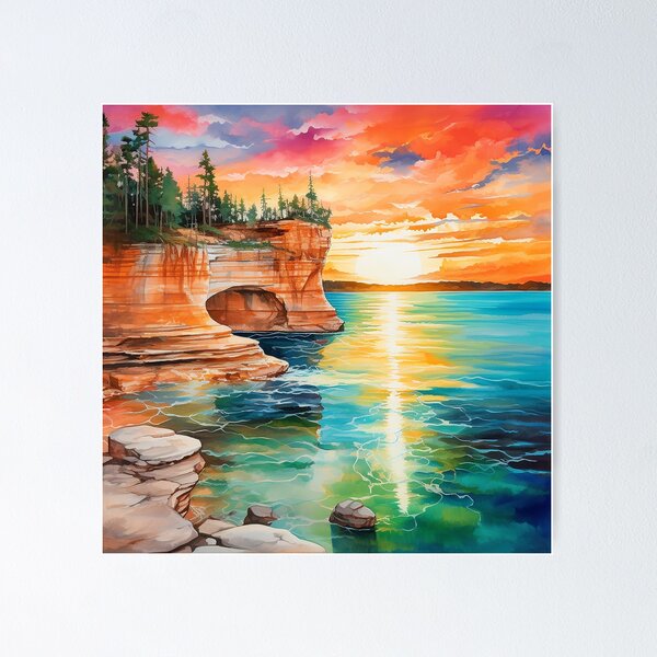 Item preview, Pictured rocks Lakeshore Michigan designed and sold by Bitatsu.