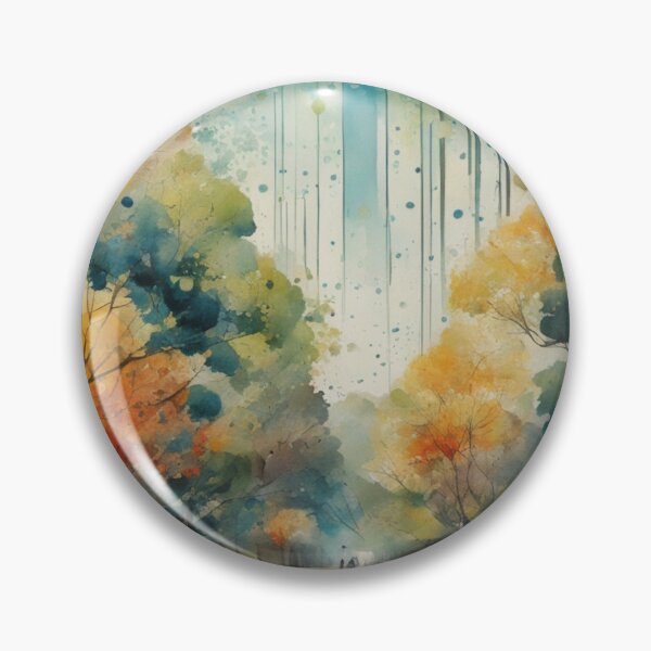 Item preview, Watercolor of Autumn Treelined Path designed and sold by DigiDesignArt.