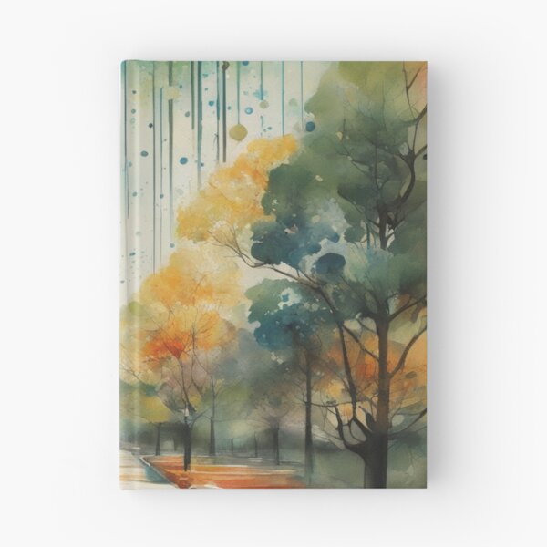 Item preview, Watercolor of Autumn Treelined Path designed and sold by DigiDesignArt.