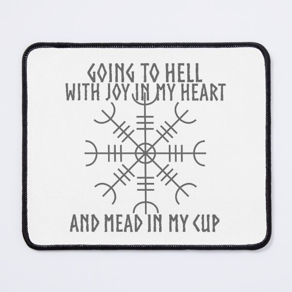 Item preview, Helm of Awe-Going to hell with joy in my heart (gray) designed and sold by For Your Imagination .